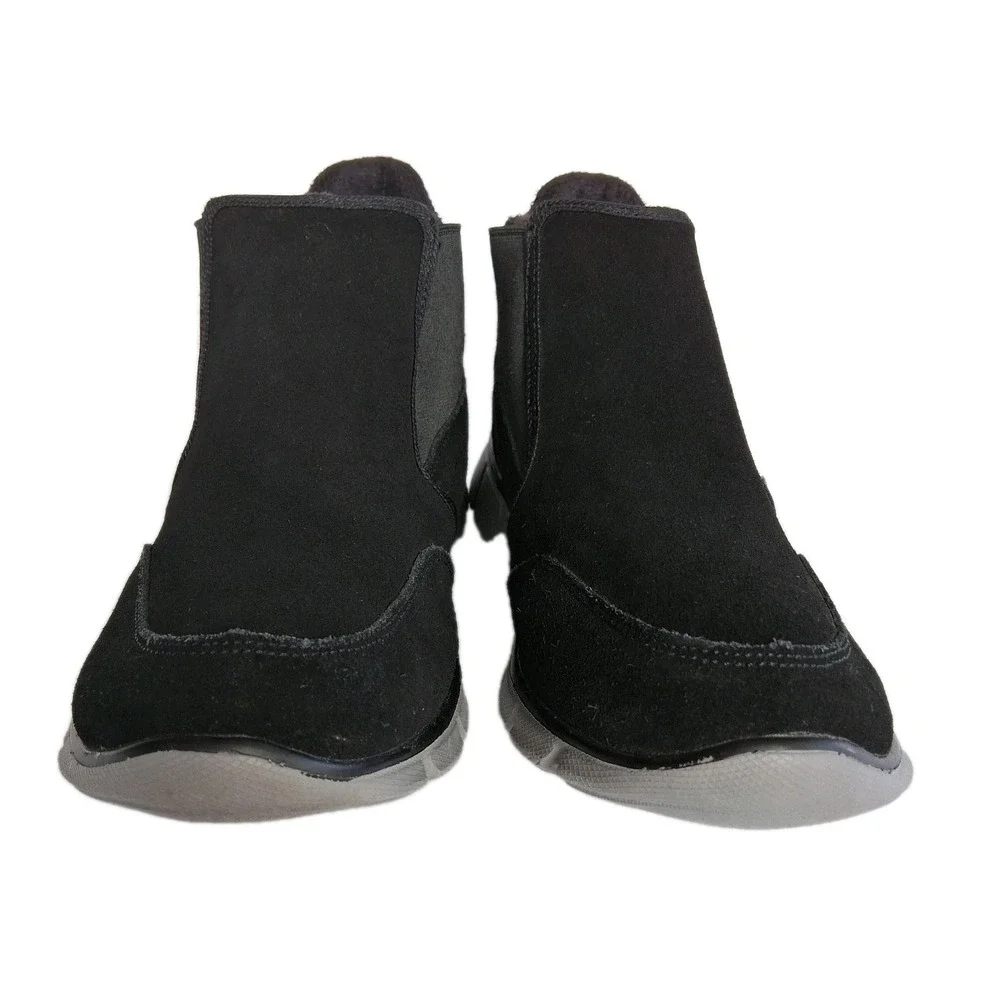CAMEL CROWN Suede Slip-On Shoes Men's 10.5 Black/Gray Chelsea Sneaker Boots